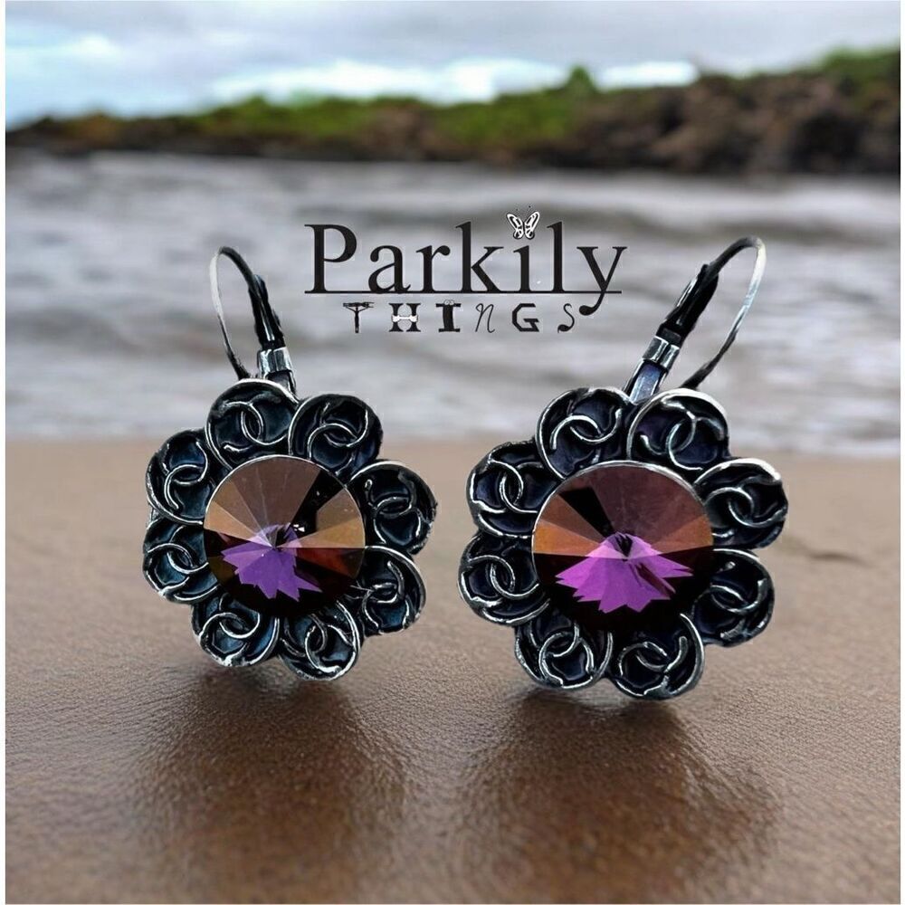 Handcrafted Earrings with Swarovski Crystal